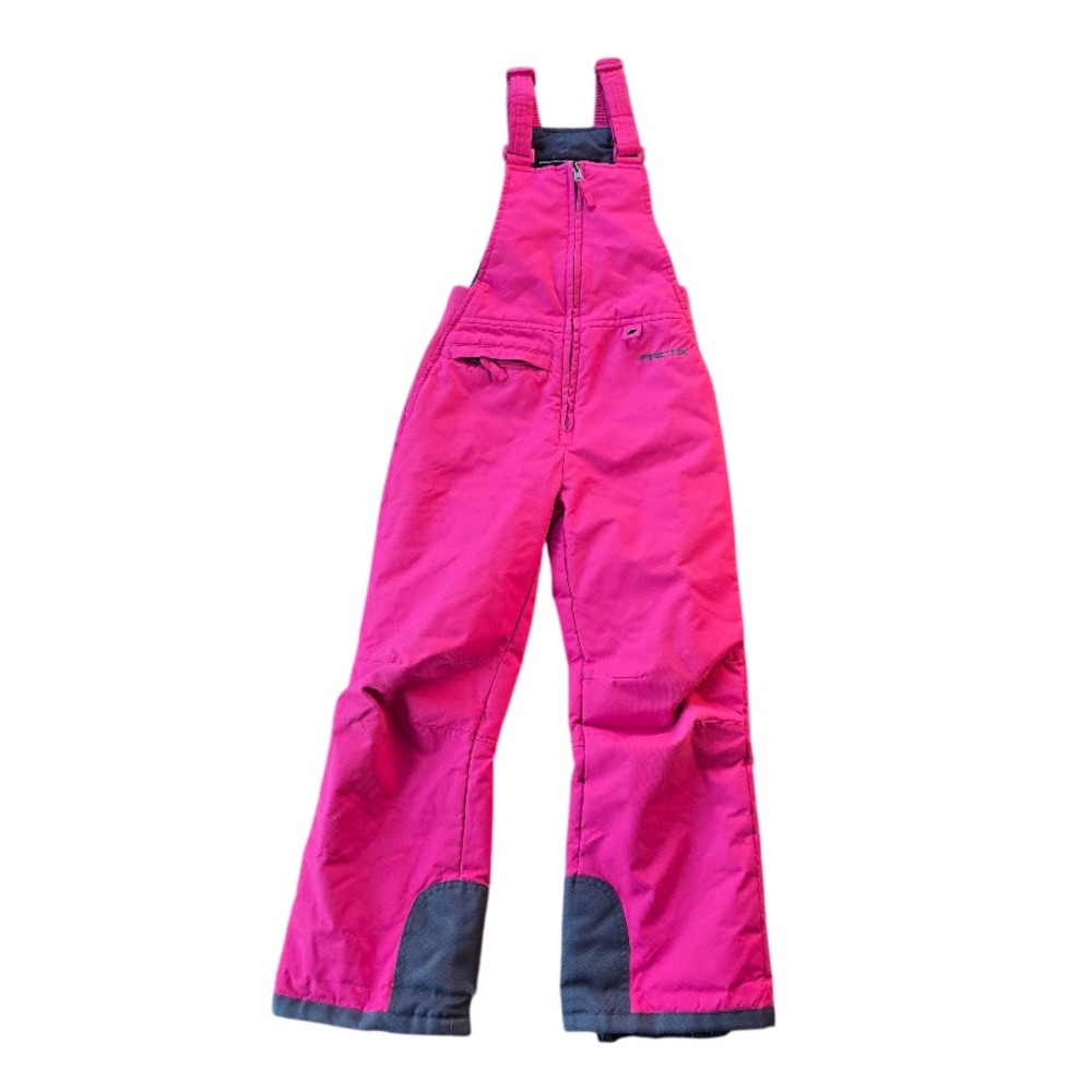 Arctix Youth S Snow Bibs Overalls Hot Pink Gray Adjustable Lined Stretch Winter